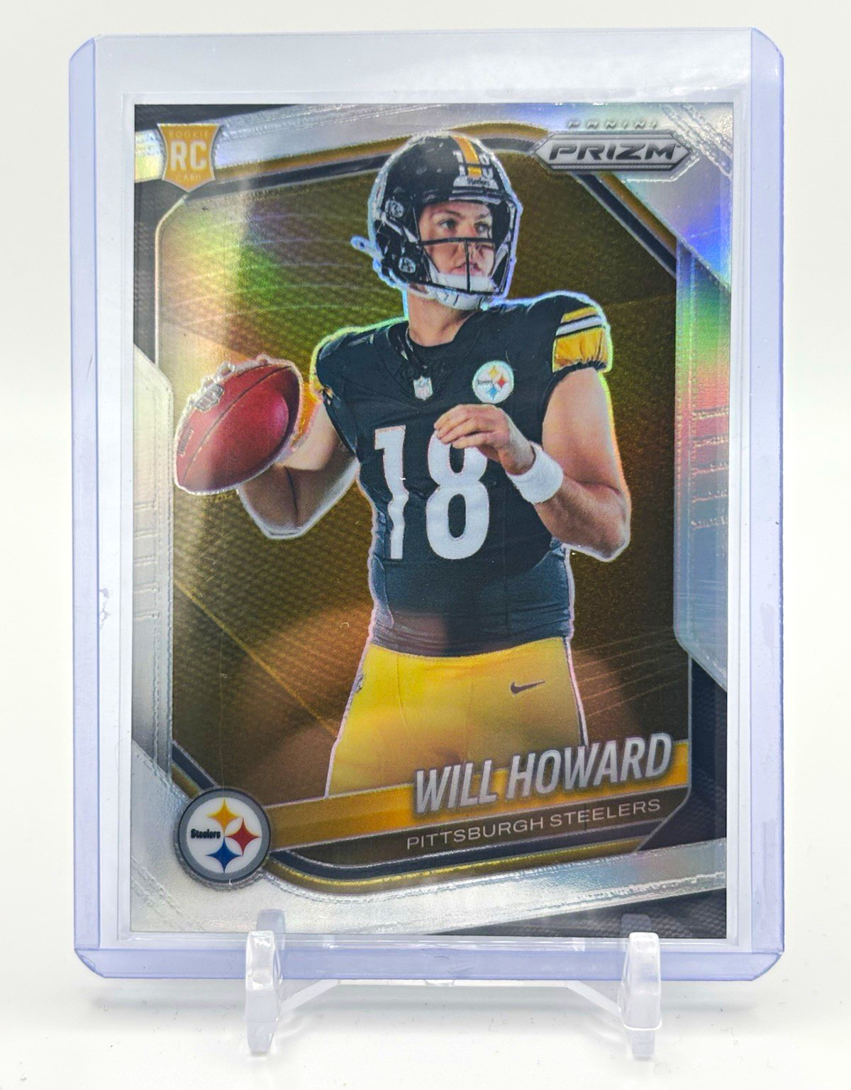 Panini Prizm 2025 Will Howard Steelers RC Rookie Variation Silver Prizm #435