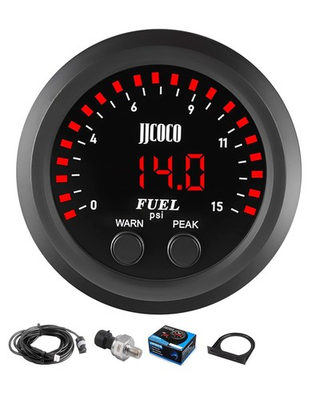 #ad #ad 15PSI Fuel Pressure Gauge Kit with 1 8NPT Electronic Sensor and LED Digital Disp $68.97