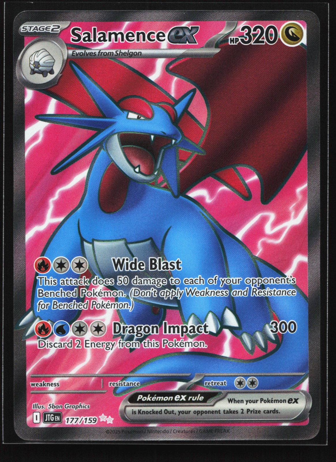 Salamence ex 177/159 SV09: Journey Together Ultra Rare Pokemon Card