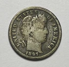 1897-O Barber Dime - Key Date 10C; Nice Details; X140