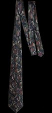 Vintage Bugle Boy U.S.A. Men's Tie Made in USA Multicolor Abstract Brushstroke