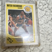 Fleer 1989-90 Mitch Richmond #56 Rookie Golden State Warriors Basketball Card. rookie card picture