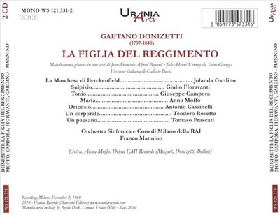 ANNA MOFFO / GIUSEPPE CAMPORA / FRANCO MANNINO DONIZETTI: LA FIGLIA DEL REGGIMEN