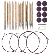 Sunstruck Interchangeable Needle Set: Purple Cables 4.75" (12cm)