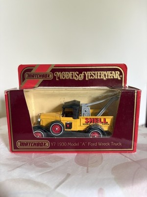 Matchbox Models of Yesteryear 1930 Model A Ford Wreck Truck Shell Yellow
