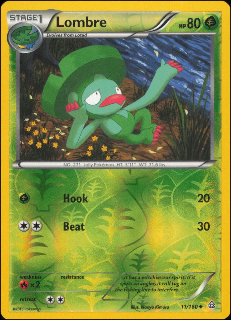 Pokemon - Lombre #11/160 - XY - Primal Clash Reverse Holo
