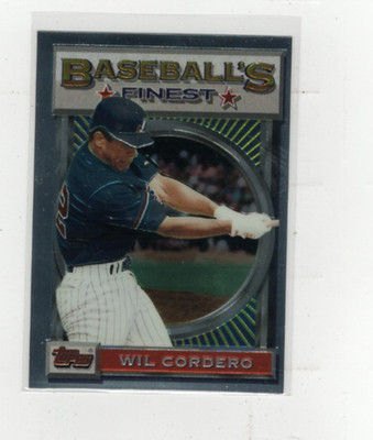 1993 Wil Cordero Topps Finest #123 Free Shipping (F3447)