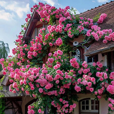200pcs Pink Climbing Rose Seeds - Heirloom Variety for Your Garden