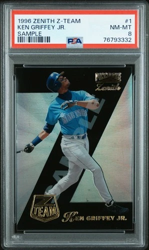 1996 Zenith Z-Team #1 Ken Griffey Jr. Sample PSA 8 HOF