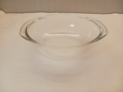 Pyrex Vintage Clear Glass #023 1-1/2 QT Round Casserole Baking Dish -No Lid