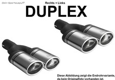 Ulter Duplex Sportauspuff Renault LAGUNA 2 02/2001- 2x95x65mm oval eingerollt