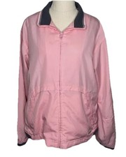 Reebok Size Large Womens Pink Activewear Jacket Windbreaker EUC Vintage