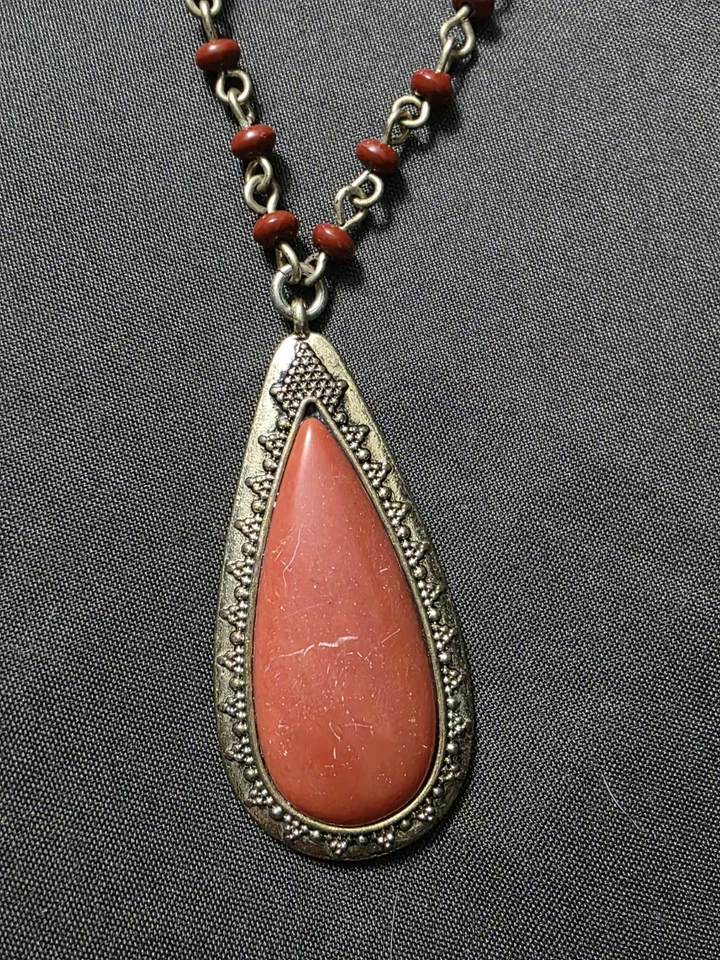 Estate - Tono Plata - Firmado RLL - Collar Piedra Estilo Bohemio - Artículo 430 Foto 4 de 4