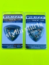 TWO MUZZY 3 Blade CROSSBOW Trocar 100 Grain Archery Hunting Fixed Broadhead