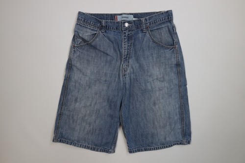 Vtg Y2K 2003 Levis Worker Mens 33 Faded Baggy Big Pocket Dungaree Denim Shorts