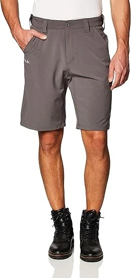 HUK MEN'S NEXT LEVEL QUICK-DRYING PERFORMANCE FISHING SHORTS SIZE: M - CHARCOAL