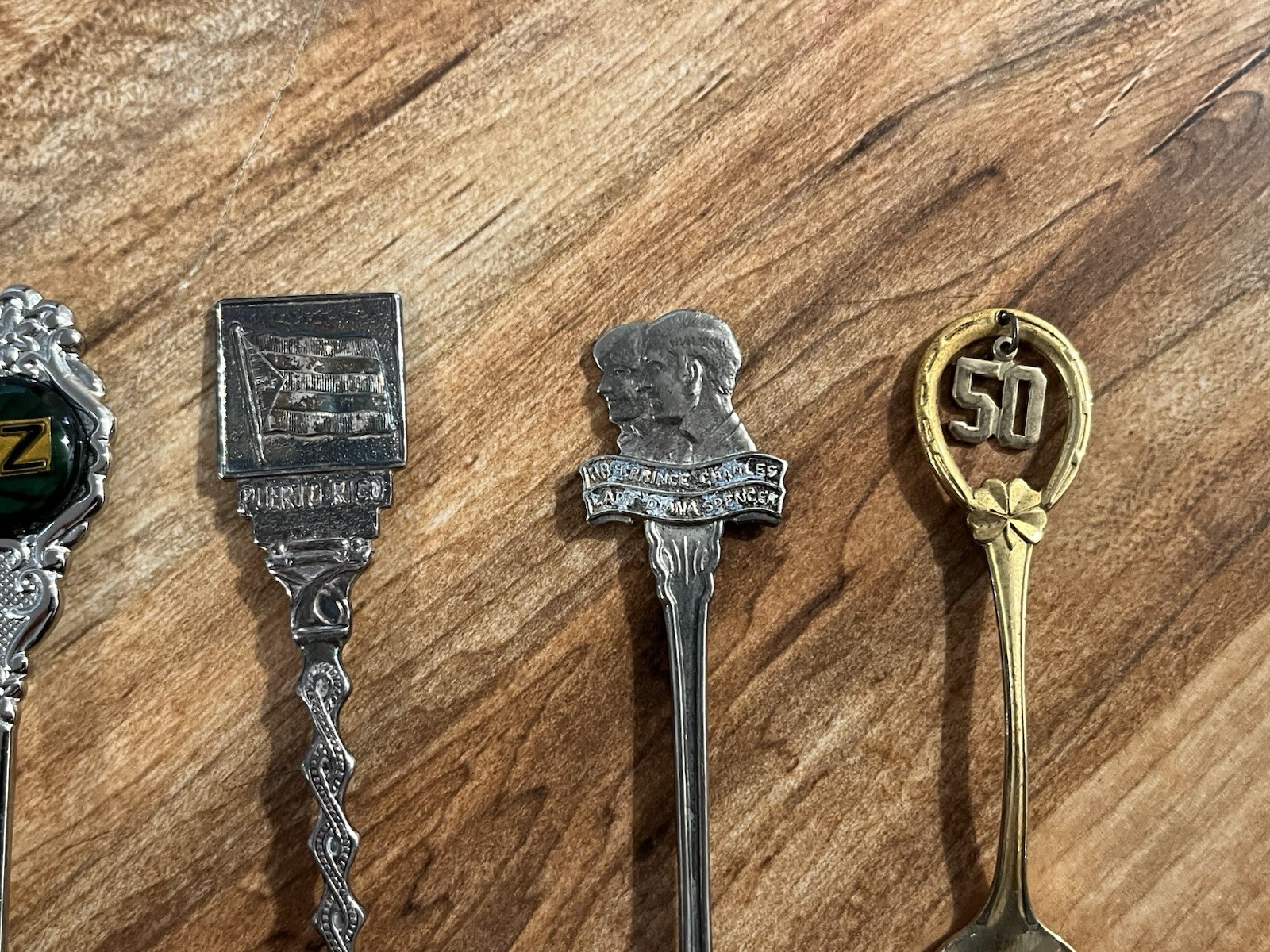 Souvenir Spoon Lot 18pc Queen Elizabeth Charles Diana Mexico Ireland Abergele