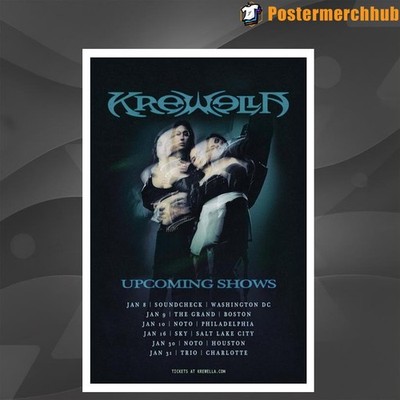 NEW Krewella Upcoming Shows 2026 Poster Home Decor, Wall Art, No Frame, Fan Gift