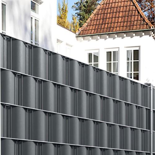 10 Sichtschutzstreifen stabil Zaunsichtschutz für Doppelstabmatten Anthrazit - Bild 1 von 8