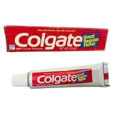 Vtg 80s/90s Colgate MFP Fluoride Toothpaste in Box .75 oz
