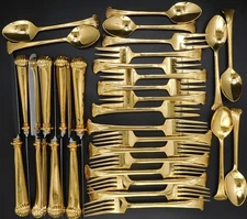 Towle Supreme Aristocrat Gold Flatware – Buy Forks Knives Spoons by Piece