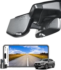 Custom Fit Front 4K & Rear 1080p Dash Cam for 2024-2025 BMW X2, WiFi, App, 128GB