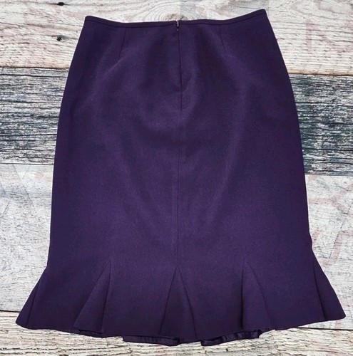 Le Suit Skirt Suit Two Piece Set Plum Knee Length Pleated Skirt Women's Size 8 - Picture 8 of 10