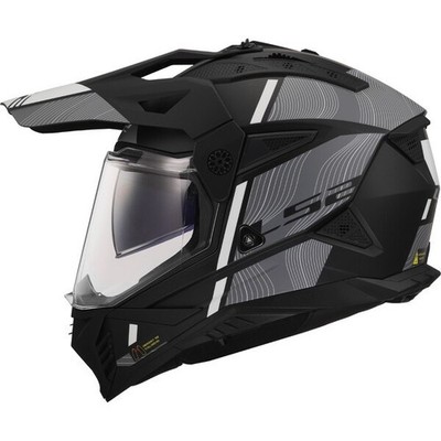 Motorradhelm LS2 MX702 PIONEER 2 Hill matt Adventure-Helm mit Sonnenblende 