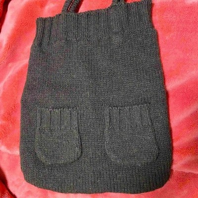 ISABEL MARANT Shoulder Bag w/Purple Lining &Outside Pockets, 100% Wool