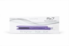 Rx7 Nano Ceramic Ionic Hair Straightener 3-in-1 Styler Curl Flat Iron Purple