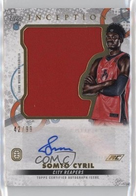 2022 Topps Inception OTE Overtime Elite Jumbo Relic 42/99 Somto Cyril Auto 1bj7
