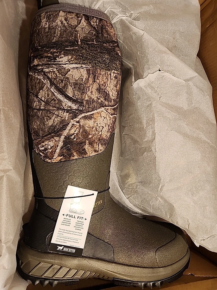 Irish Setter MudTrek 17" Waterproof Full Fit Rubber Boots (Men's 12) Mossy Oak - Image 2 of 4