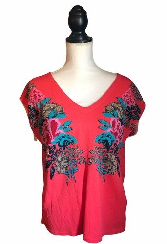 V Neck Shirt Oversized Boxy Tag Size 