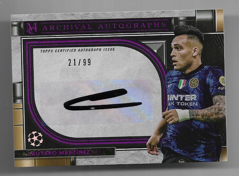 2021-22 Topps Champions League Museum Auto Card : Lautaro