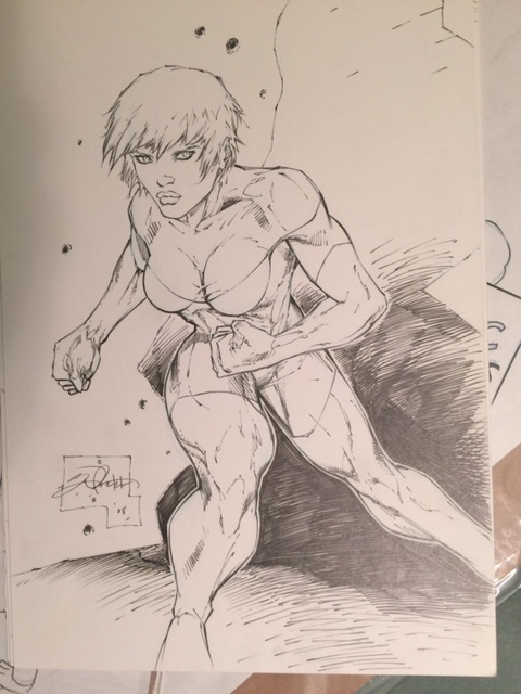 ORIGINAL *** Shelby Robertson Pin-Up Comic Art