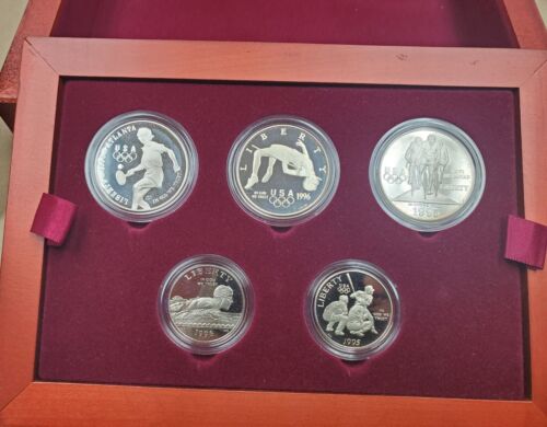 1995-1996 Atlanta Olympic Games Silver Proof 10-Coin Set - Picture 4 of 20