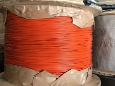 Orange Vinyl Coated Wire Rope Cable,1/16 - 3/32, 7x7, 250 ft Reel