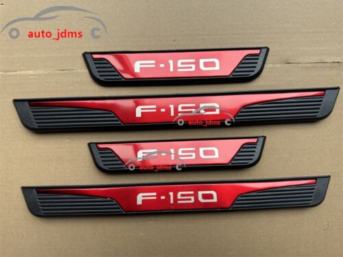 For Ford F-150 Accessories Door Sill Scuff Plate Cover Protector Guard Trims X4 - Picture 5 of 24