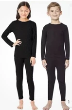 32° Degrees Heat Kids Long Sleeve Crew Neck Legging Set Black Size XL (16/18)