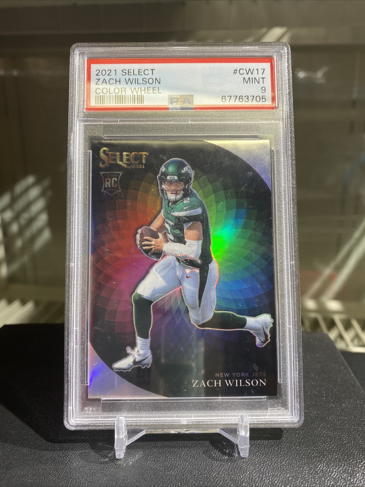 2021 Select Zach Wilson Color Wheel Rookie Case Hit SSP PSA 9 (POP 5) (1 Higher)