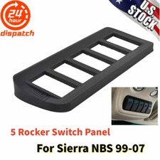 5 Rocker Switch Panel For Sierra NBS LED GMC Chevrolet Chevy Overhead 99-07