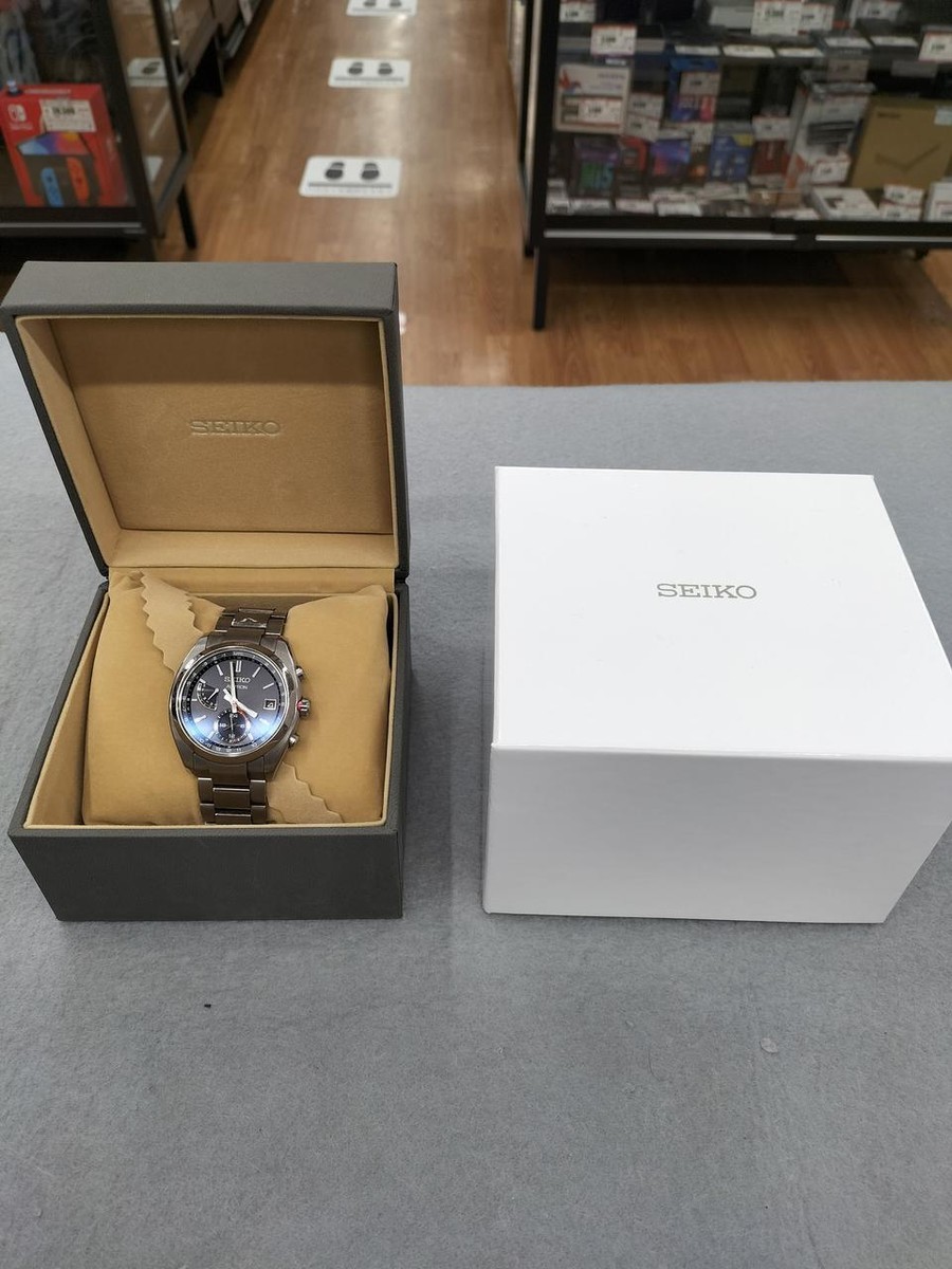 SEIKO Astron　GPS 8B63 0BA0 Seiko Astron 8B63-0BA0 GPS Day Date Black Slv Round Solar
