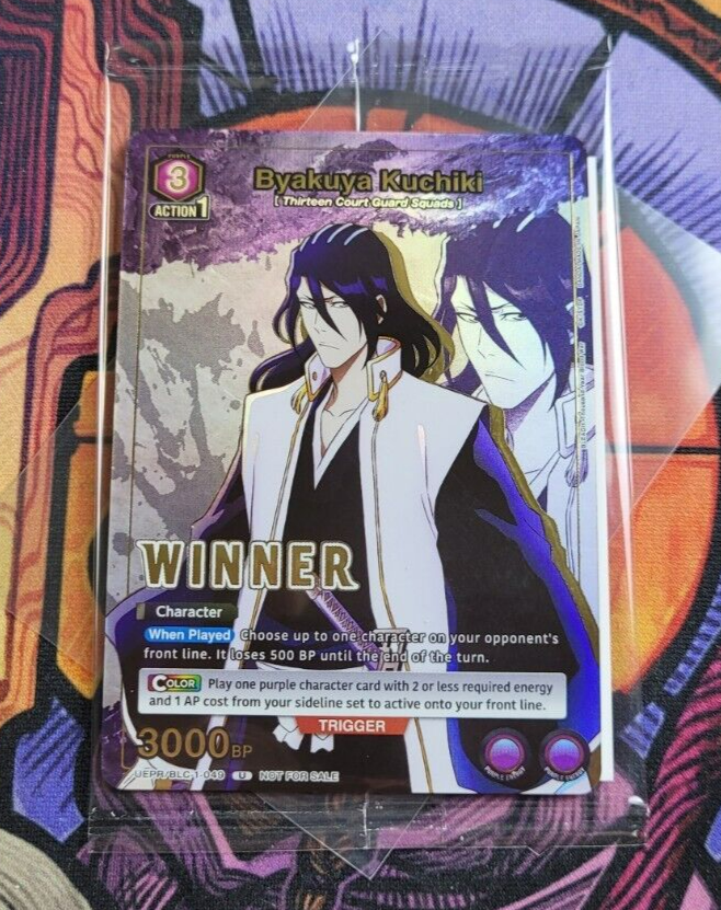 Byakuya Kuchiki Winner Union Arena Card Champion Promo Byakuya Kuchiki Winner Union Arena Card Champion Promo