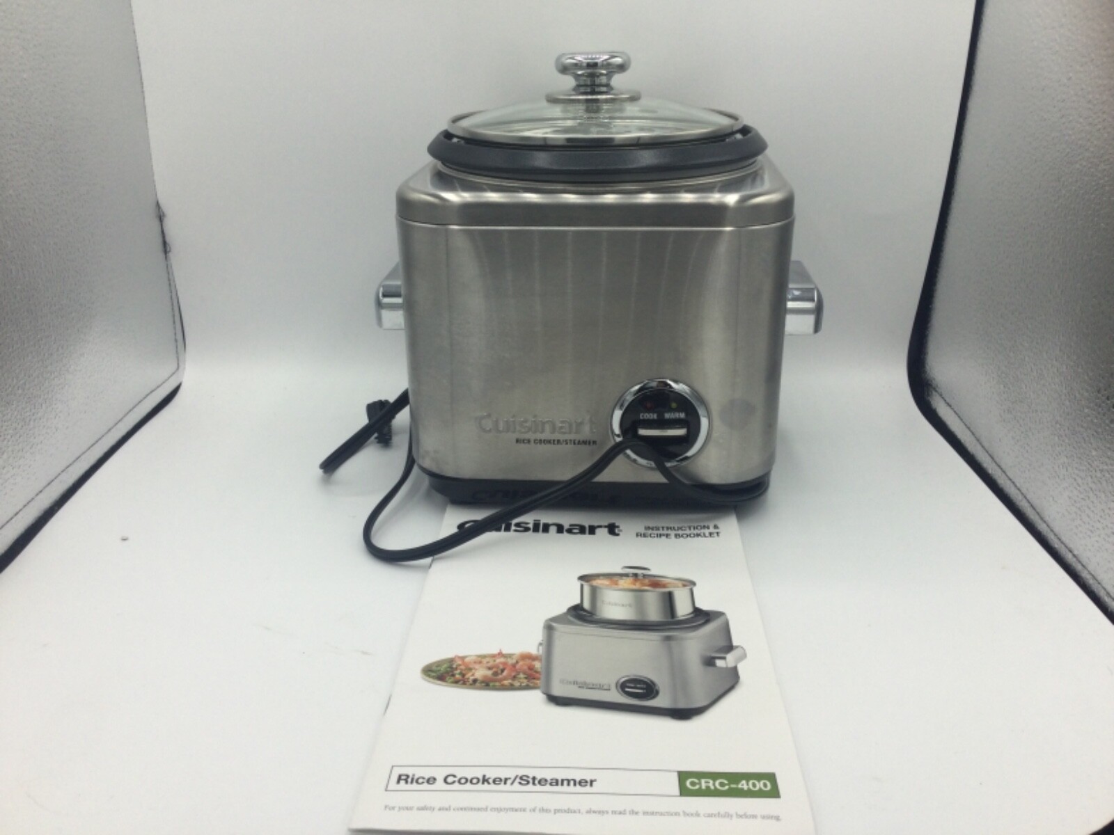 Cuisinart Rice Cooker/Steamer CRC-400 4 Cup Capacity Tested Working 