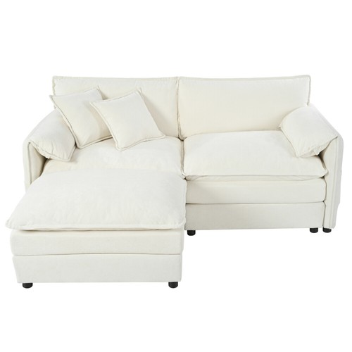 Seat Sectional Sofa Cloud Couch, Comfy Seat Upholstered Modular L Shaped Lounge - Picture 32 of 48
