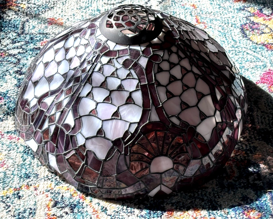 MEYDA TIFFANY STAINED GLASS 灯罩紫色和 LAVENDER 2 匹配阴影可用 — 第 3/3 张图片