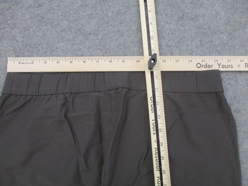 Eileen Fisher Pants Womens Large Brown Pleat Stretch Straight Elastic Waist - Picture 7 of 10