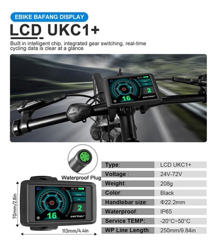 Ebike LCD Display Waterproof for BAFANG Mid Drive Motor BBS02B BBS01B BBSHD AAU - Bild 18 von 45