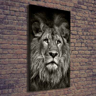 Leinwand-Bild Kunstdruck Hochformat 70x140 Bilder Löwe