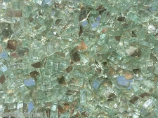 CLEAR Reflective 3/8"-1/2" Fireglass Fire Pit Fire glass Fireplace